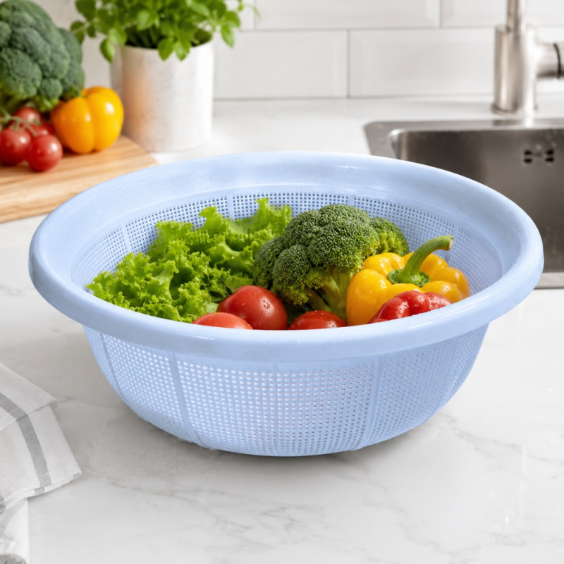 Prime Shine Colander Designed for Everyday Cooking &amp; Kitchen Excellence – White (W-47cm)
