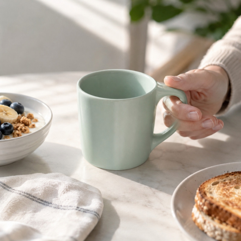 Square Handle Mug – Mint (Classic)