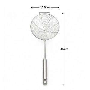 Stainer Frying Basket with Handle – Brown (Compact)