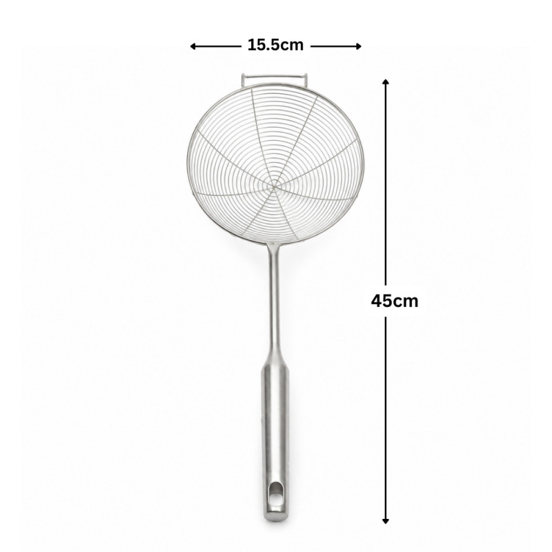 Stainer Frying Basket with Handle – Brown (Compact)