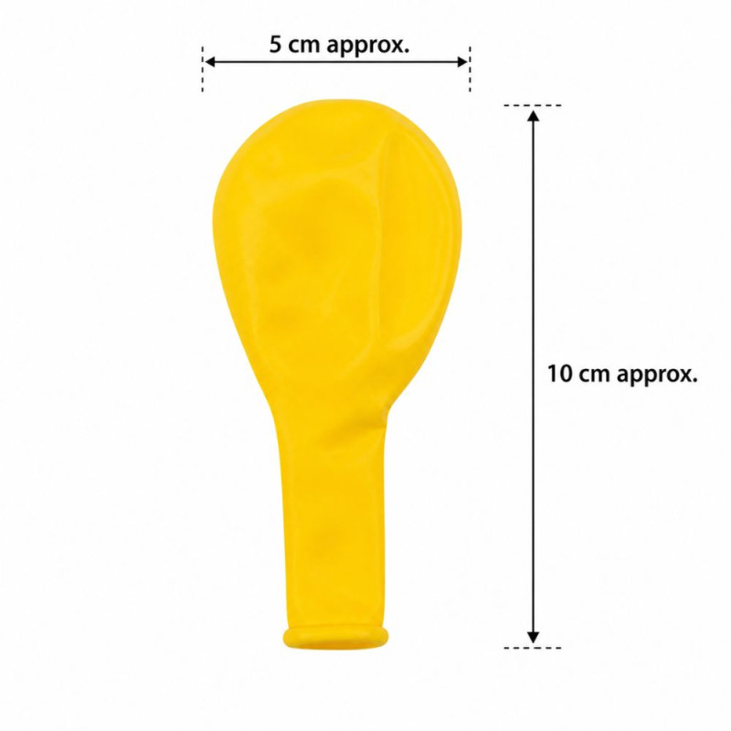 Premium Quality Yellow Latex Party Balloons – "Best Quality" Pack – Yellow (10x5cm)