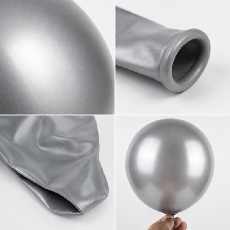 Premium Silver Color Balloons - Metallic