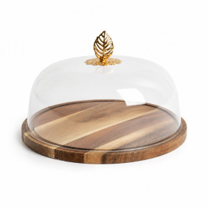 Wooden Dome Display Tray (29 x 30 cm) – Clear