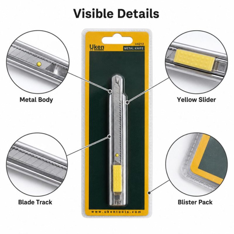 UKEN KNIFE POCKET TYPE METAL (9 mm)