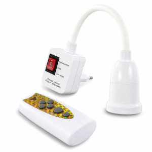 25cm White Wireless Remote Control Lamp Holder – Flexible Gooseneck & Plug-In Design 25cm White Wireless Remote Control Lamp Holder – Flexible Gooseneck & Plug-In Design