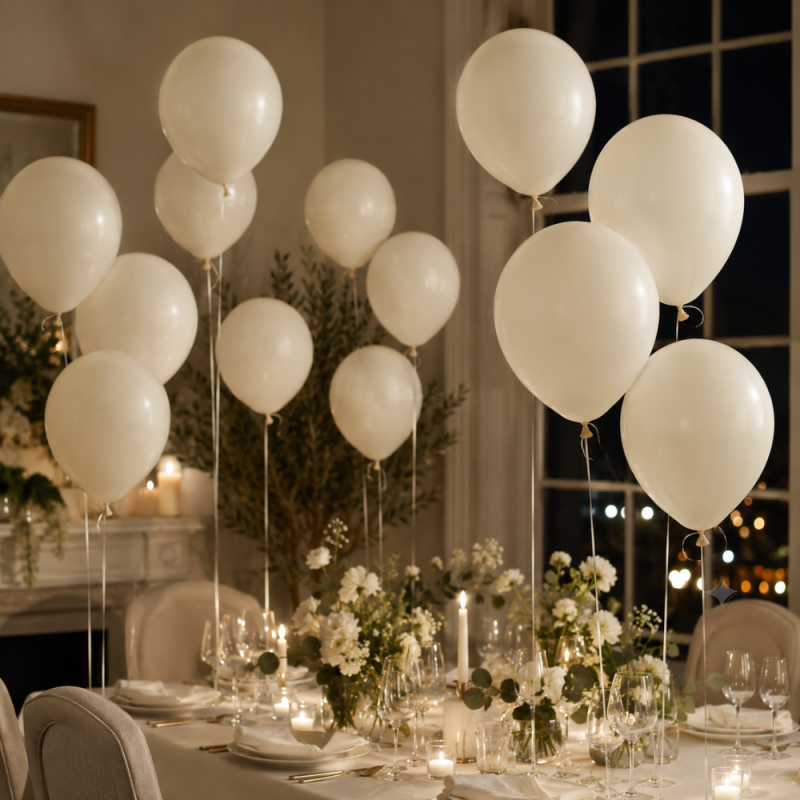 Elegant Party Pack White Balloons (50 PCS)