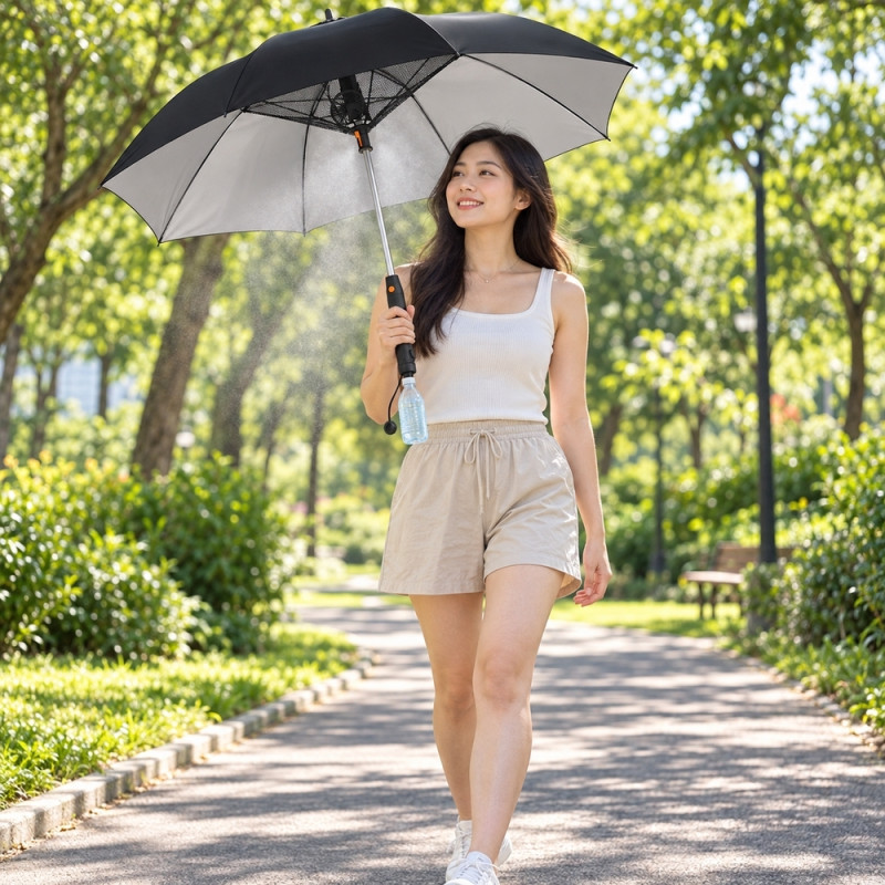 Umbrella with Sprayer