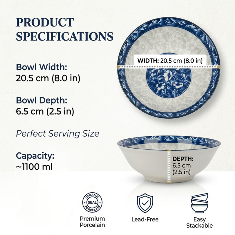 Blue & White Ceramic Bowl