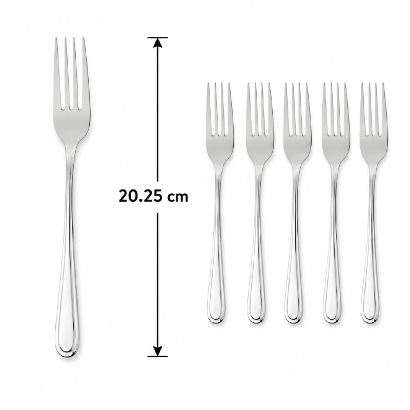 Stainless Steel Cutlery Set – Silver Mirror Polish (20.25 cm)