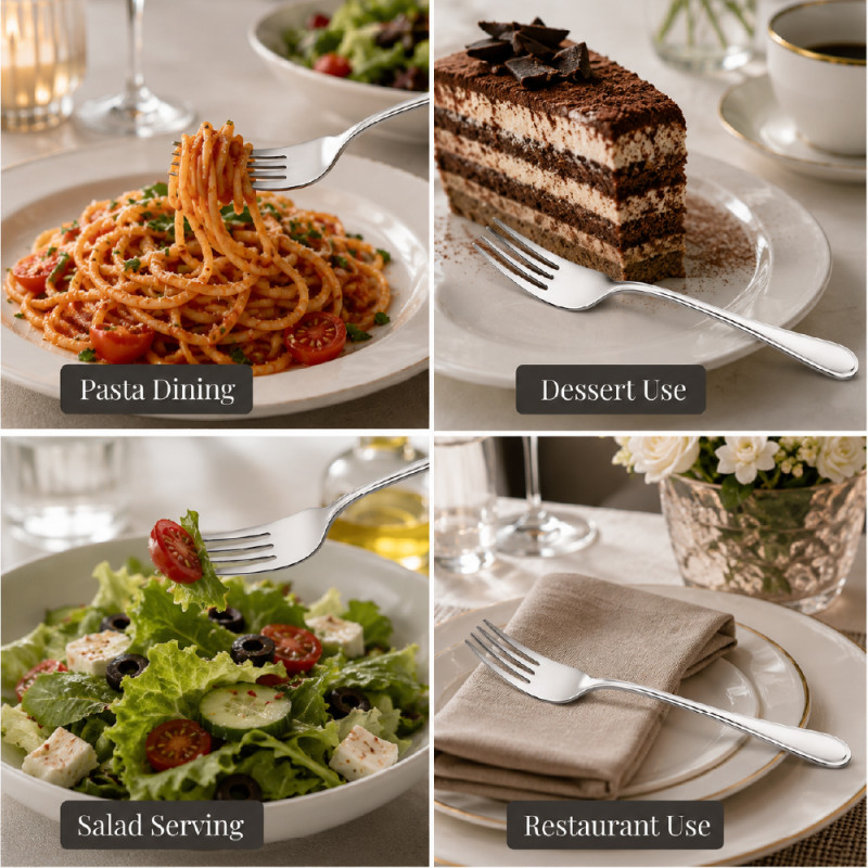 Stainless Steel Cutlery Set – Silver Mirror Polish (20.25 cm)