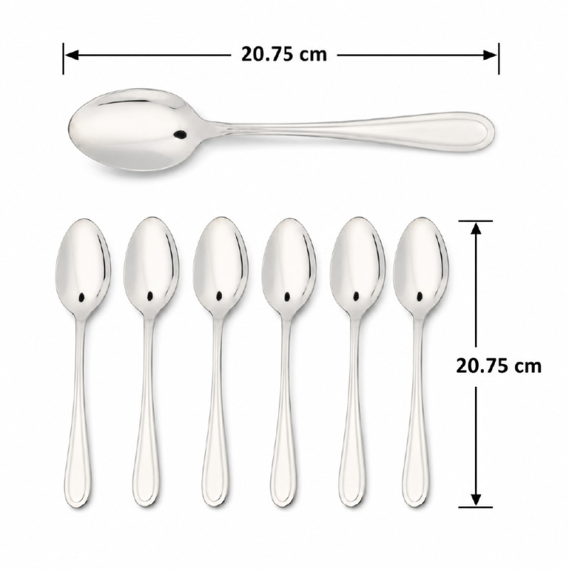 Stainless Steel Cutlery Set – Silver Mirror Polish (15.25 cm)