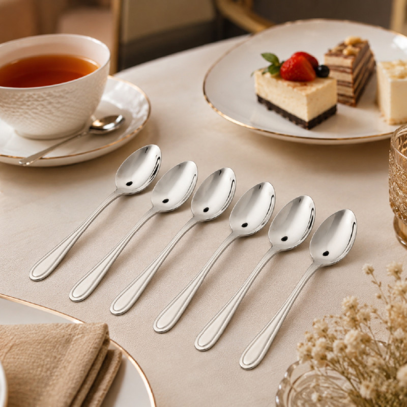 Stainless Steel Cutlery Set – Silver Mirror Polish (15.25 cm)
