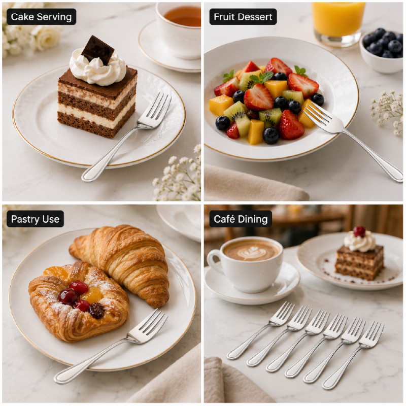 Stainless Steel Cutlery Set – Silver Mirror Polish (15.25 cm)