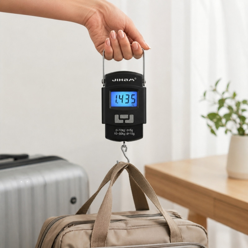 Go Portable Weight Scale Designed for Health Monitoring &amp; Fitness – Black (H-10cm X W-5.5cm)