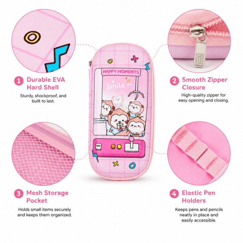 Elegant pencil case – Light Pink Premium Quality (23 x 10cm)