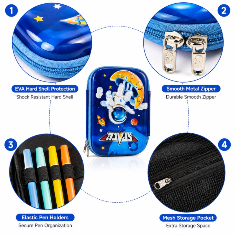 Premium pencil case – Blue Premium Quality (23 x 15cm)