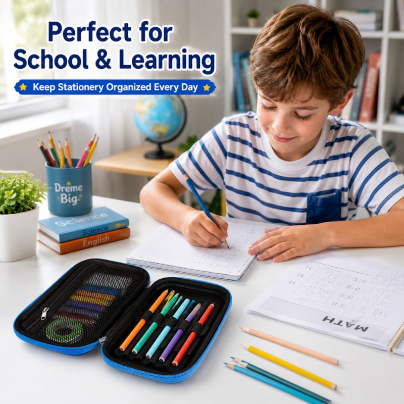 Premium pencil case – Blue Premium Quality (23 x 15cm)