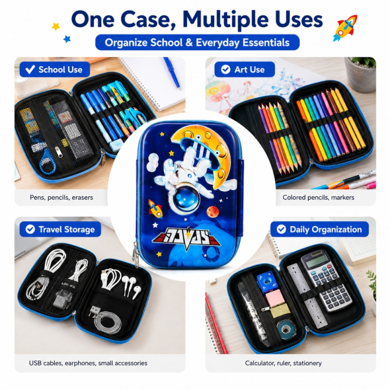 Premium pencil case – Blue Premium Quality (23 x 15cm)