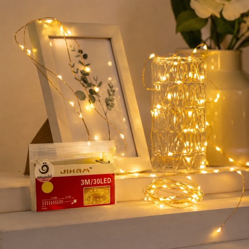Smooth Pick String Lights Designed for Ambiance & Illumination – Yellow (L-3 M)