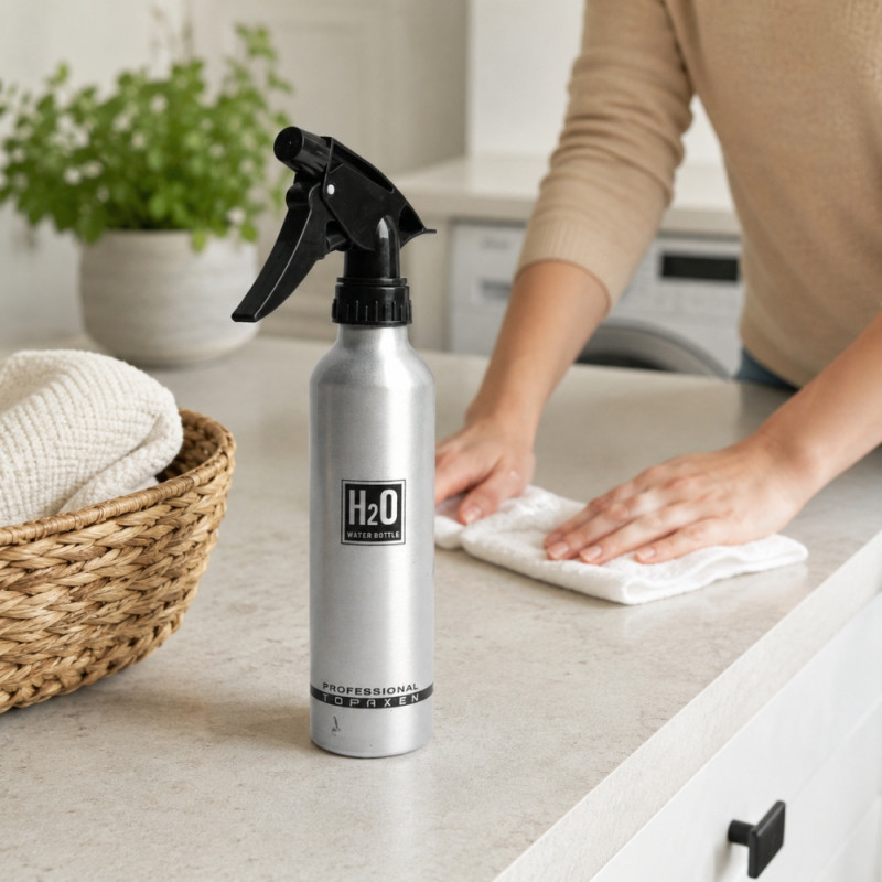 Sleek Aluminum Trigger Spray Bottle for Home and Salon