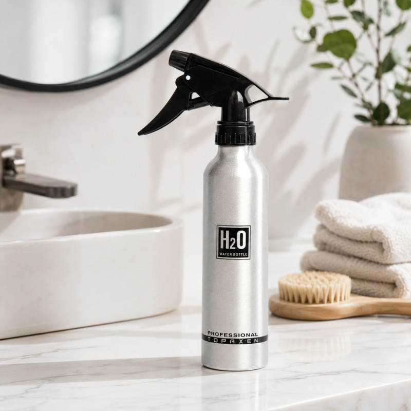 Sleek Aluminum Trigger Spray Bottle for Home and Salon