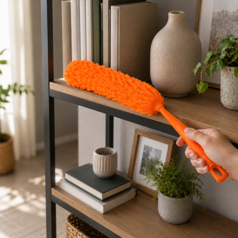 Duster Orange for Cleaning Desks