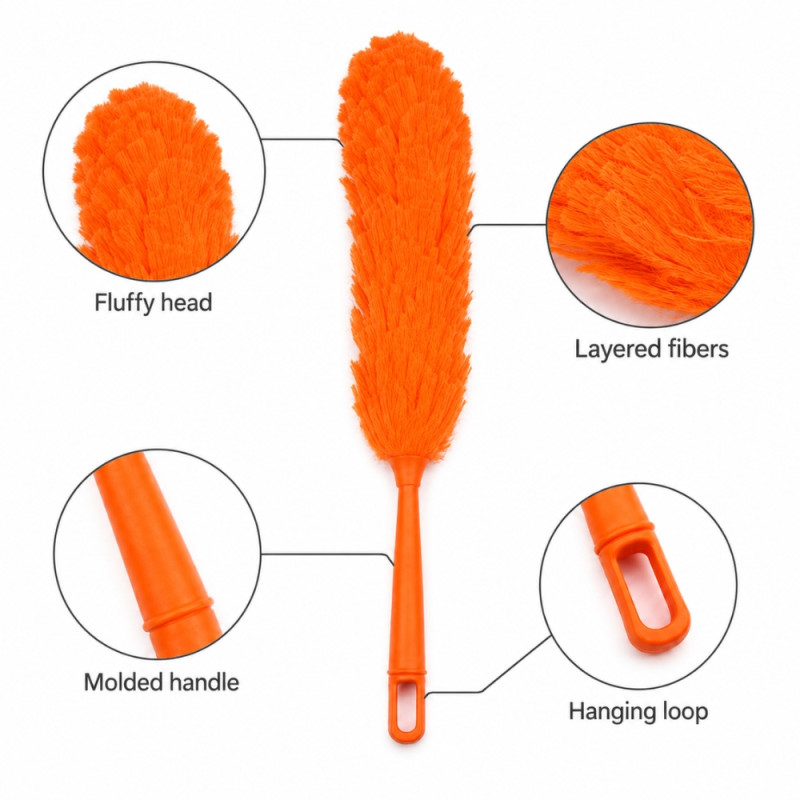 Duster Orange for Cleaning Desks
