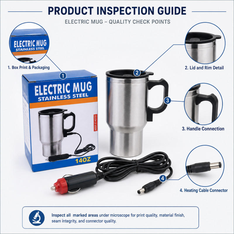 Stainless Steel Electric Mug - 14oz