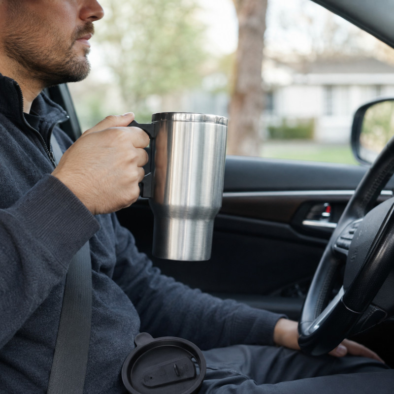 Stainless Steel Electric Mug - 14oz