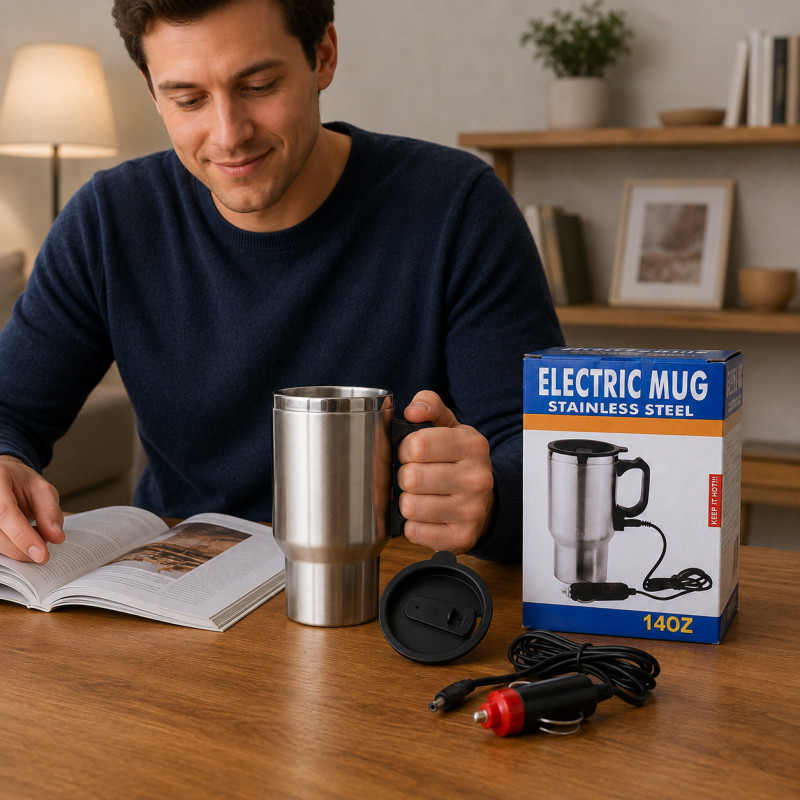 Stainless Steel Electric Mug - 14oz