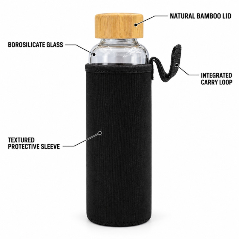 Glass Water Bottle