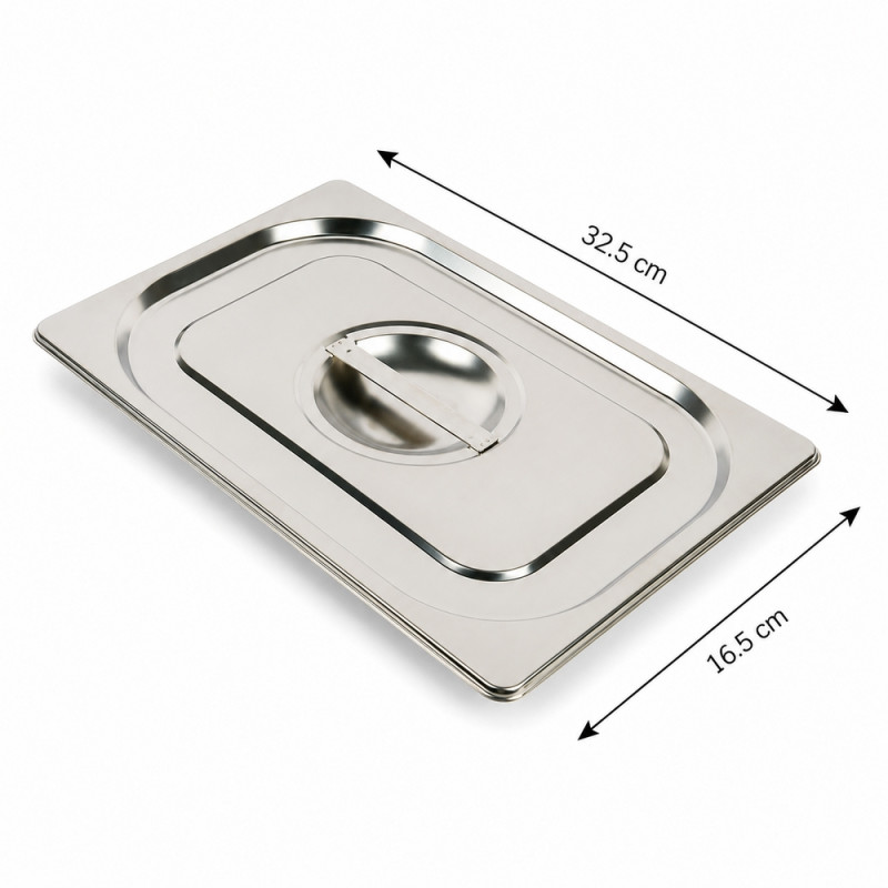 Supreme Spark Buffet Pan Cover Designed for Everyday Cooking &amp; Kitchen Excellence – Silver (H-16.5cm X W-32.5cm)