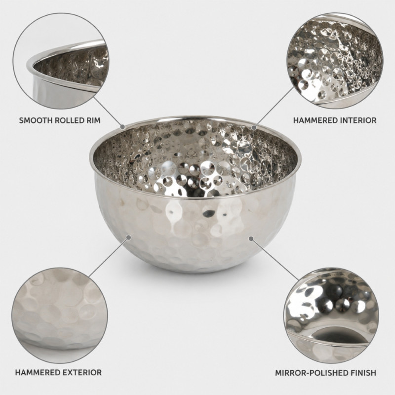 Stainless Steel Bowl for Home & Kitchen Use