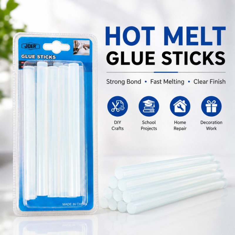 Polished Finish Glue Stick Designed for DIY Projects &amp; Professional Work – White (H-25, W-10, L-1.1 CM)