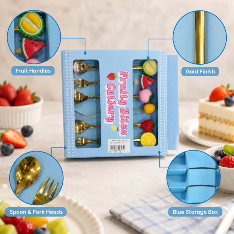 Fruity Bites Cutlery Set - 6 PCS