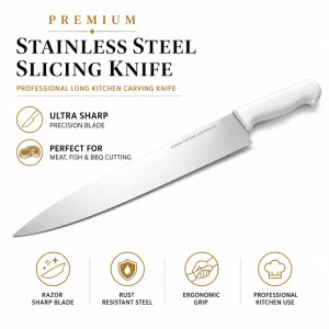 Professional Kitchen Knife Set – Silver.white Sharp Blades (5x47.5cm)
