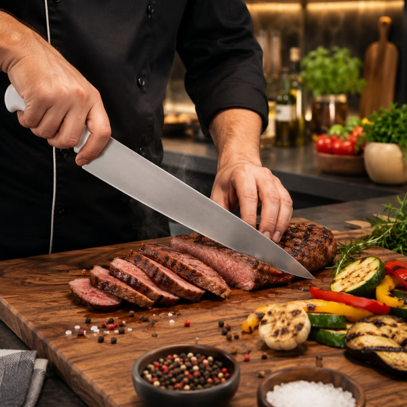 Professional Kitchen Knife Set – Silver Sharp Blades (5x42.5cm)
