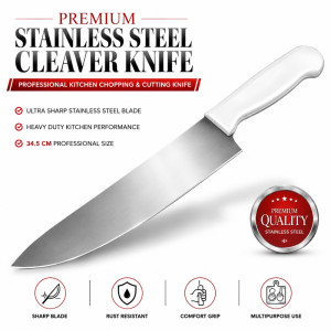 Premium Stainless Steel Kitchenware – Silver.white Durable Finish (5x34.5cm)