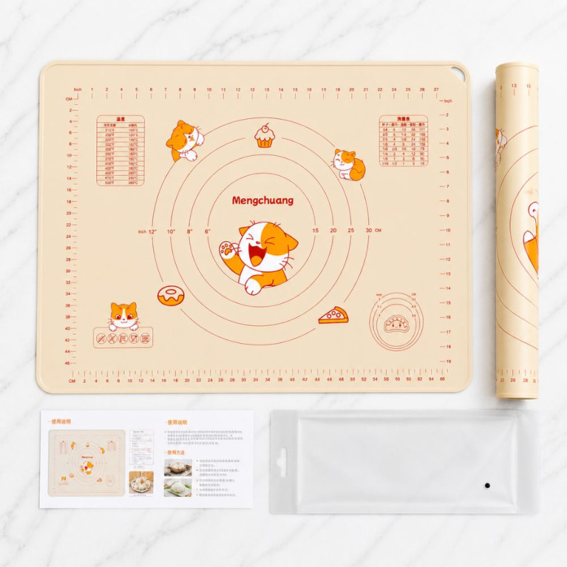 Professional Silicone Kneading Mat – Non-Stick Baking Pad with Measurement Guides (60x40cm)