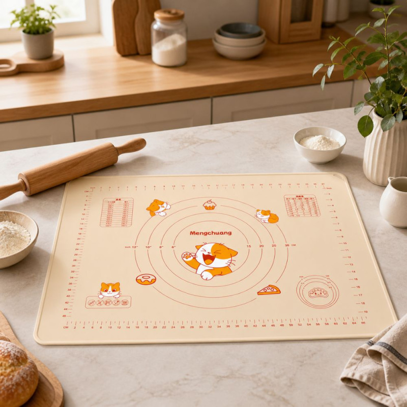 Professional Silicone Kneading Mat – Non-Stick Baking Pad with Measurement Guides (60x40cm)