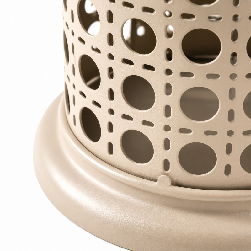 Professional Tall Perforated Steel Incense Burner (Mubkhar) – Cream (50cm)