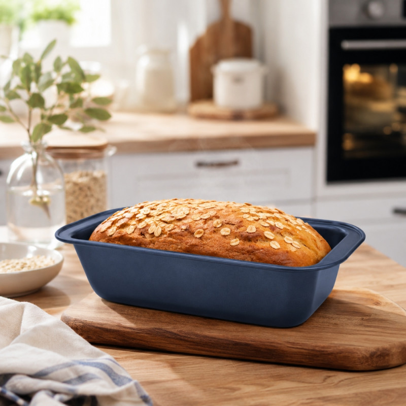 Aspirational blue non-stick loaf baking pan – Dark Blue (13 x 25.5 x 5.5cm)