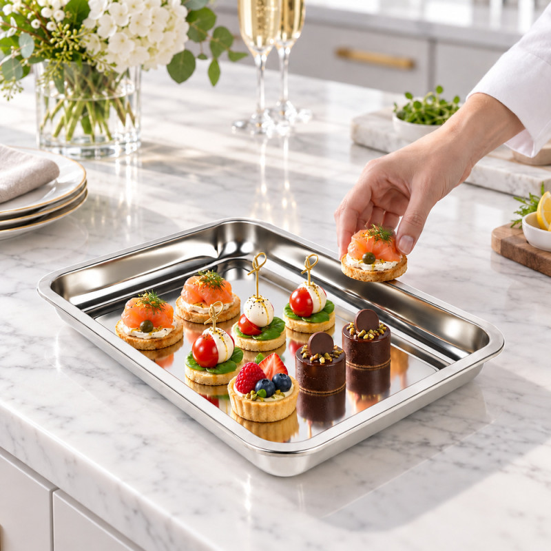 Stainless Steel Serving Tray