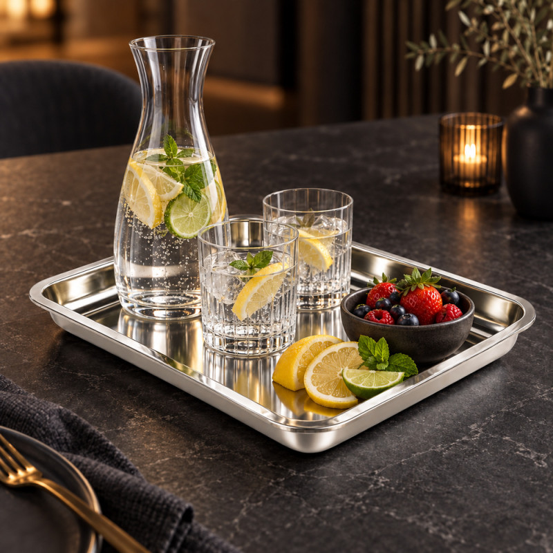 Stainless Steel Serving Tray
