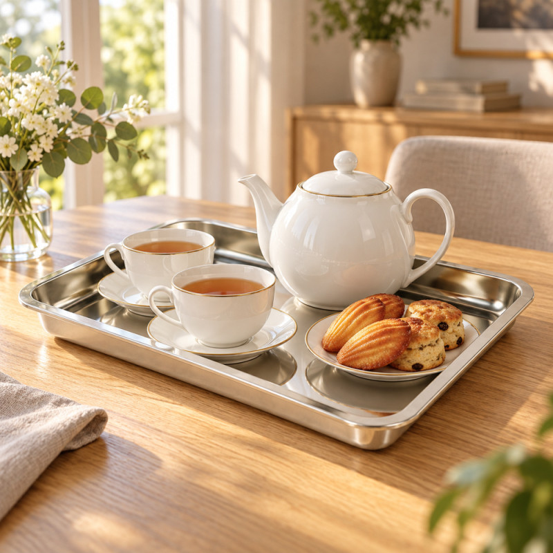 Stainless Steel Serving Tray