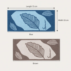 Summer Leaf Pattern Face Towel