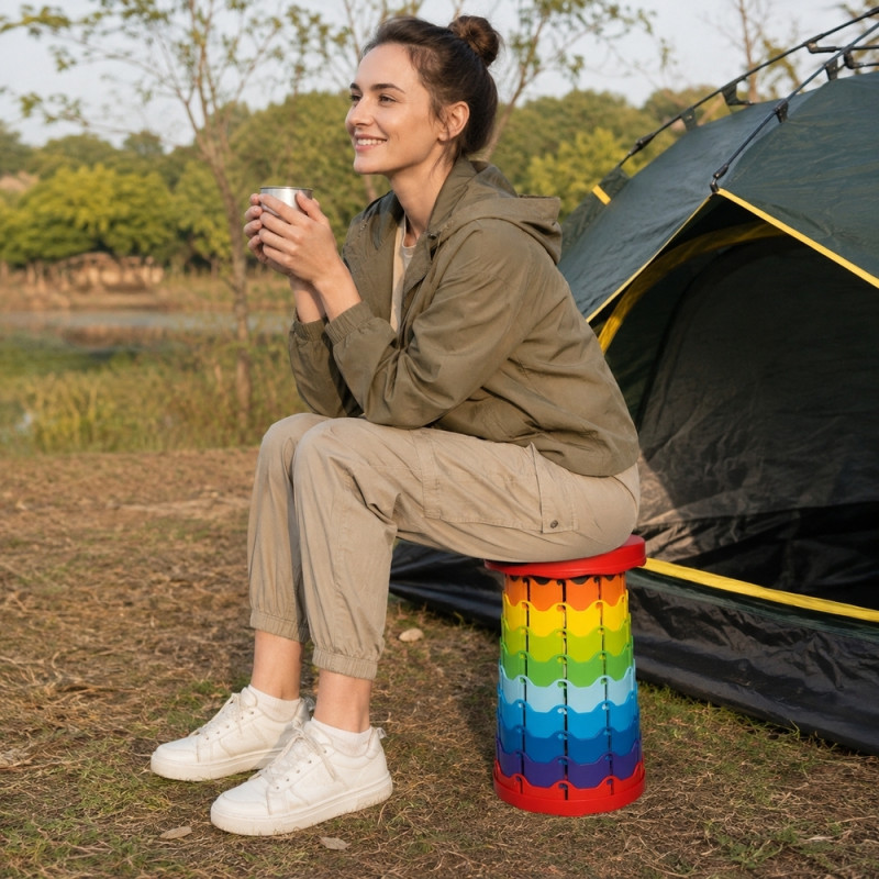 Telescoping Foldable Stool