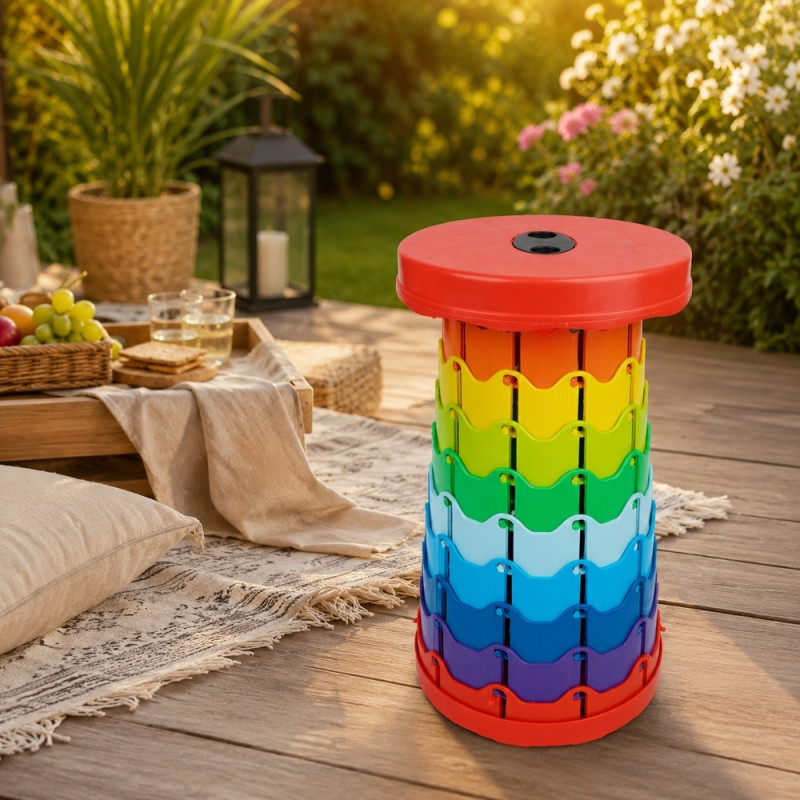 Telescoping Foldable Stool
