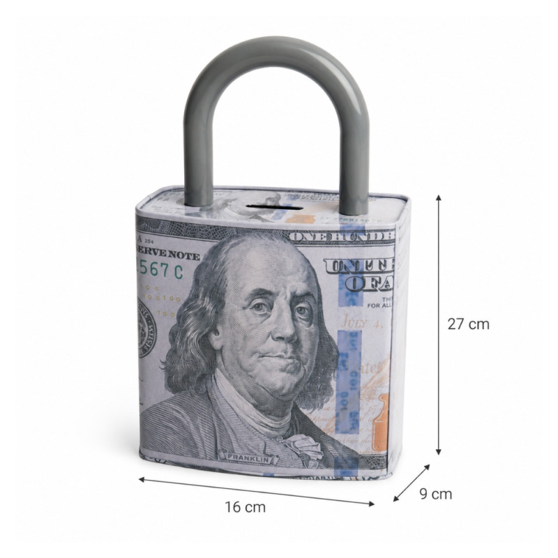 Secure Locking Coin Box - Stainless Steel (Medium)