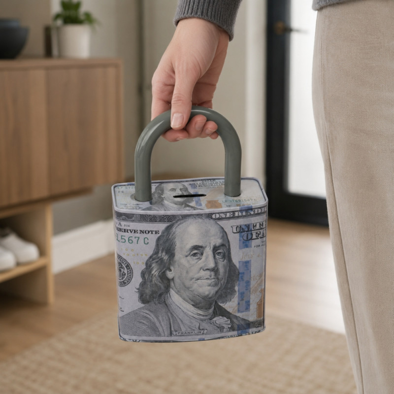 Secure Locking Coin Box - Stainless Steel (Medium)